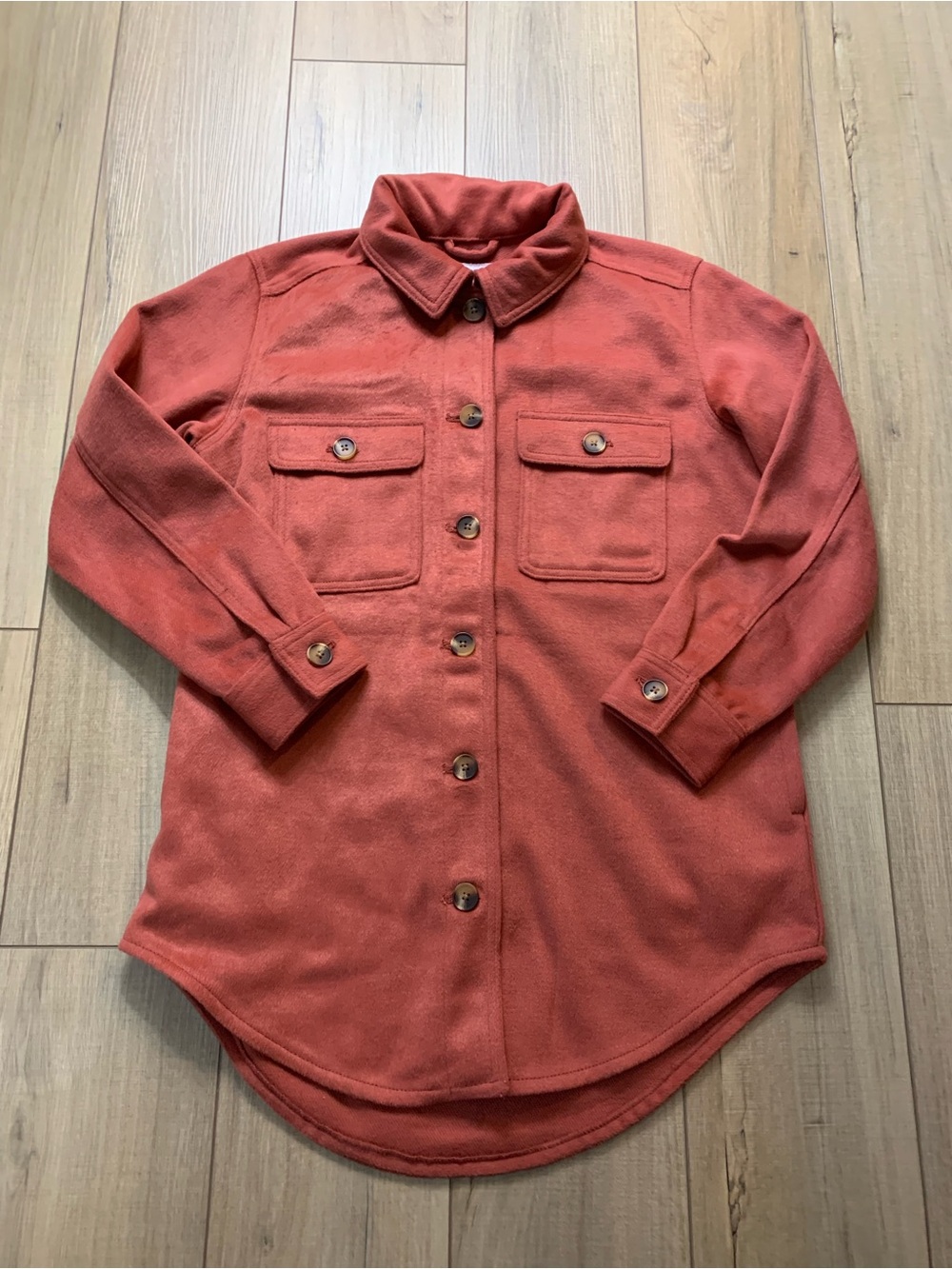 *New* Women's Rust Button-Up Shacket Jacket